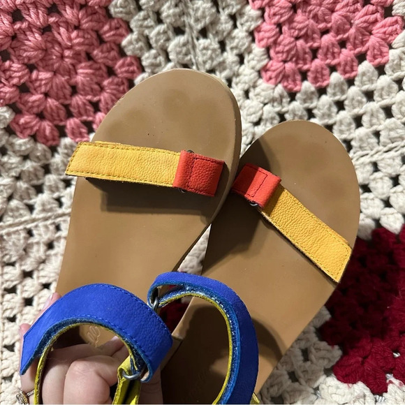 Madewell The Maggie Colorblock Sandals Size 8 - Picture 2 of 6